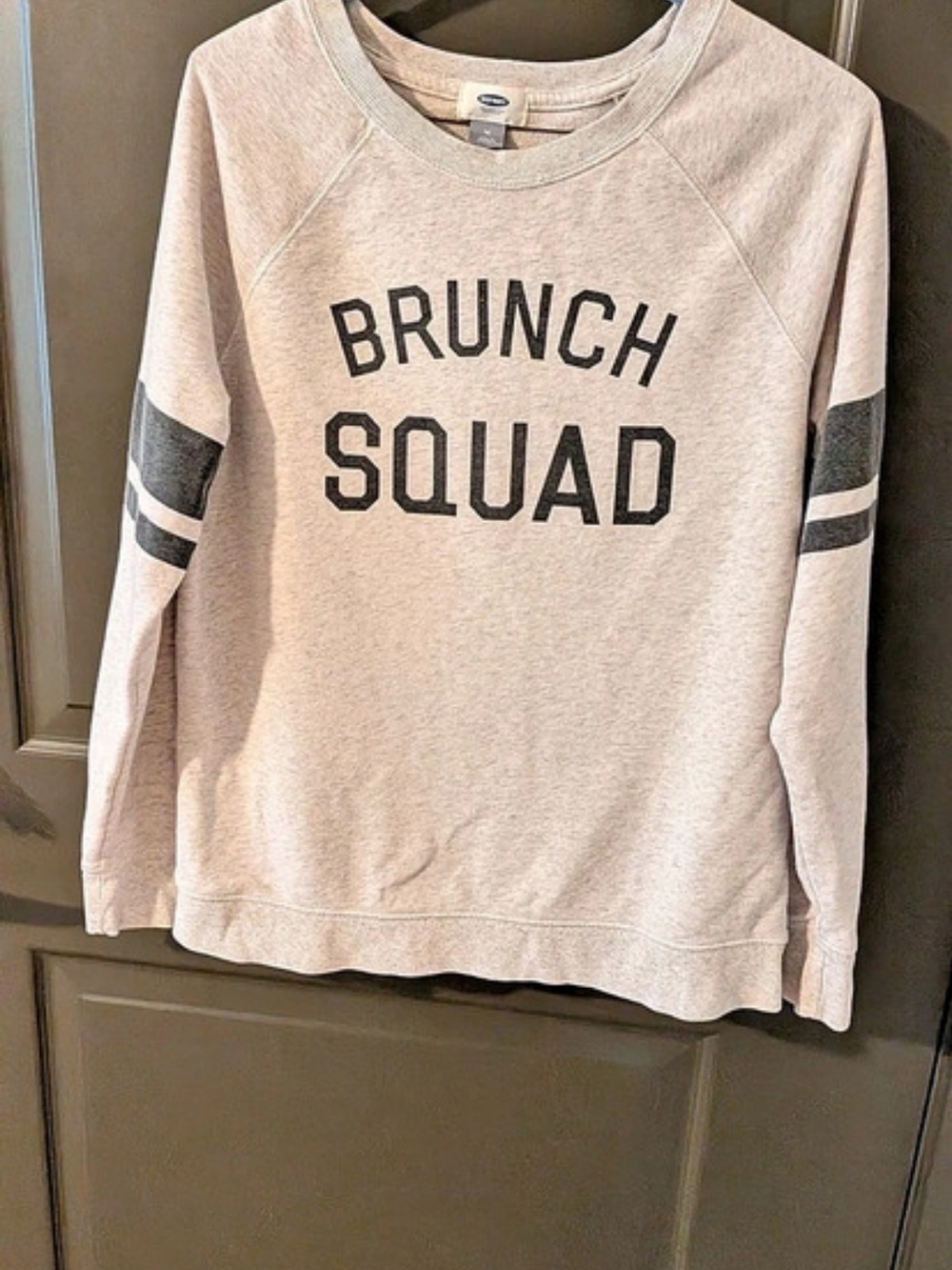 Old Navy Brunch Squad Graphic Sweatshirt Gray Medium
